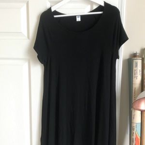 NEW Old Navy Black Swing T-Shirt Dress